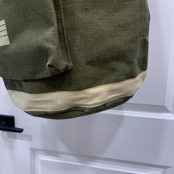 J&ANS Dolce & Gabbana Army Green Duffel Bag Drawstring Travel Bag Oversized Rare - Picture 11 of 16